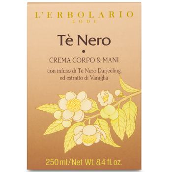 Крем для рук та тіла Чорний чай L'Erbolario Crema Corpo & Mani Tè Nero 250 мл