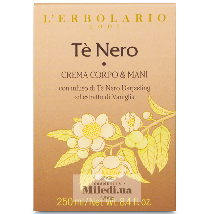 Крем для рук та тіла L'Erbolario Чорний чай, 250 мл