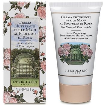 Крем для рук Роза L`Erbolario Crema Nutriente Mani al Profumo di Rosa con Estratto di Rosa 75 мл