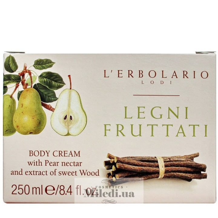 Крем для тіла L`Erbolario Фрукти і коріння Legni Fruttati Crema Corpo, 250 мл