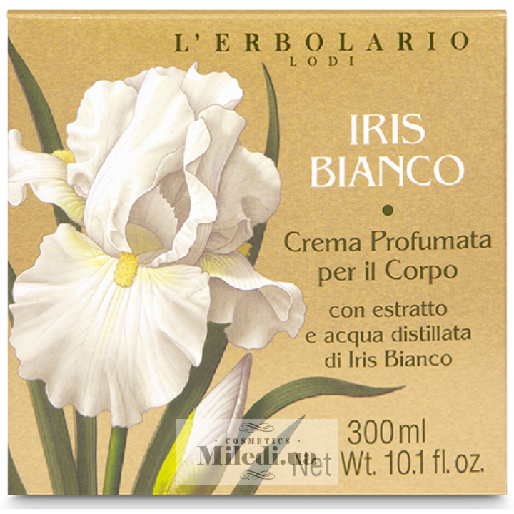 Ароматизований крем для тіла L`Erbolario Білий ірис, 300 мл