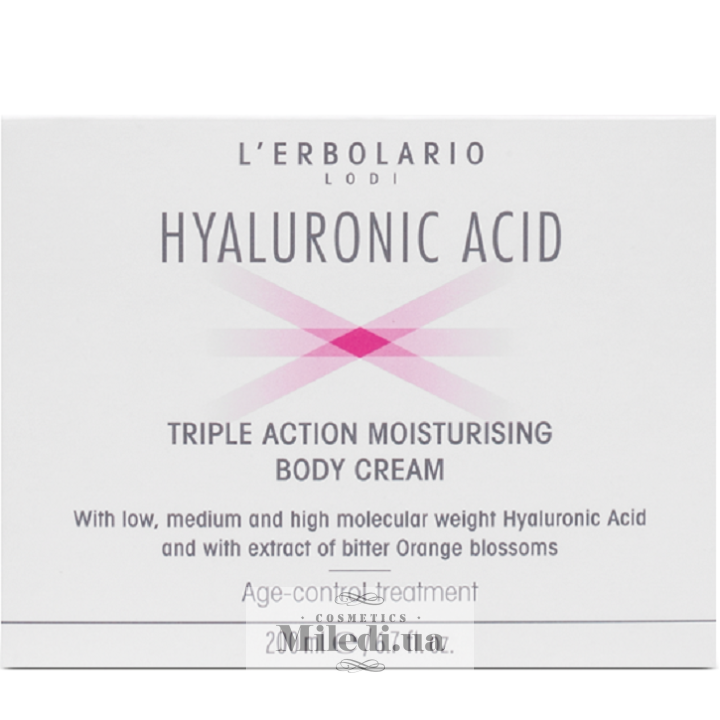 Крем для тіла L'Erbolario з гіалуроновою кислотою, 200 мл