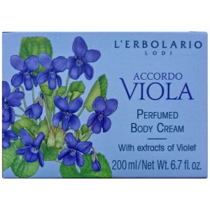 Ароматизированный крем для тела Фиалка L`Erbolario Crema Profumata per il Corpo con Estratti di Viola Accordo Viola 200 мл