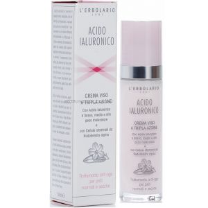 Крем с гиалуроновой кислотой для сухой кожи L`Erbolario Acido Ialuronico Crema Viso a Tripla Azione - Pelli Normali e Secche 50 мл