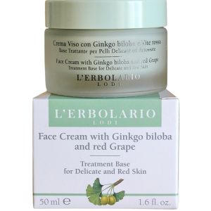 Крем з гінгко білоба і чорним виноградом L'Erbolario Crema Viso al Ginkgo Biloba & alla Vite Rossa 50 мл