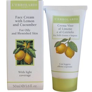 Крем с лимоном и огурцом с легким эффектом пудры L`Erbolario Crema Viso al Limone e al Cetriolo 50 мл