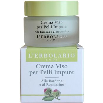 Крем для загрязненной кожи с розмарином L`Erbolario Crema Viso per Pelli Impure alla Bardana e al Rosmarino 30 мл