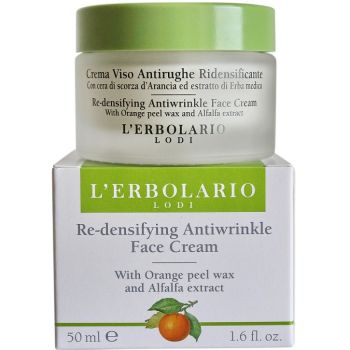 Крем с апельсином и экстрактом люцерны Упругая кожа без морщин L`Erbolario Crema Viso Antirughe Ridensificante 50 мл