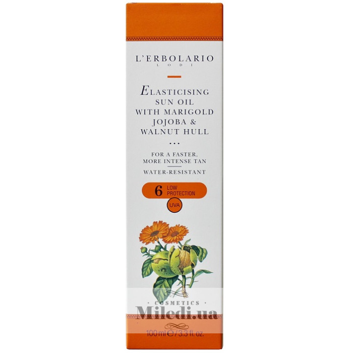 Масло для загара L`Erbolario на основе календулы и жожоба SPF6, 100 мл