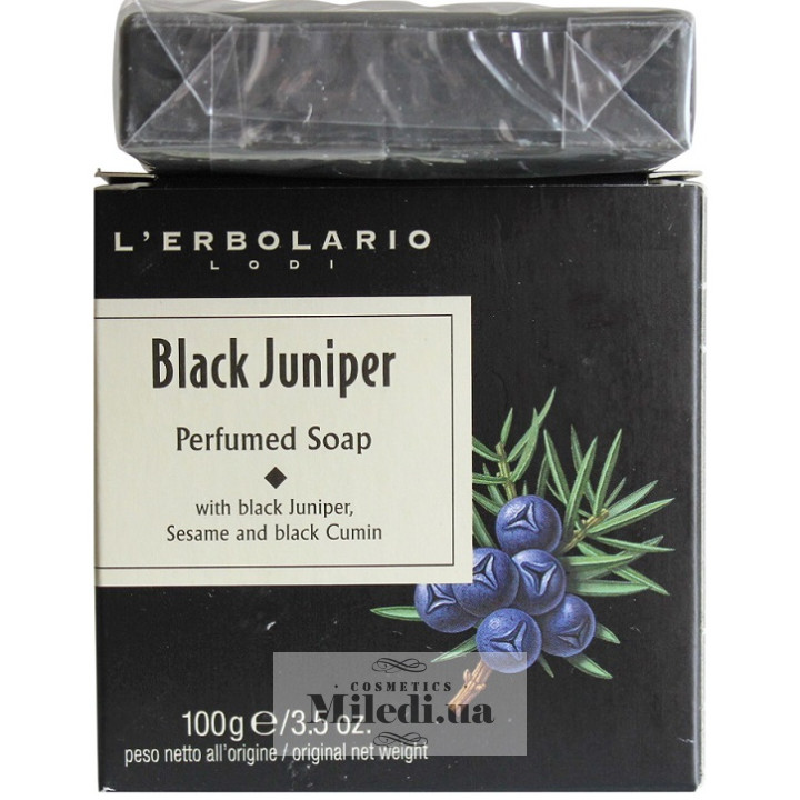 Мыло L'Erbolario Черный можжевельник душистое натуральное, 100 г