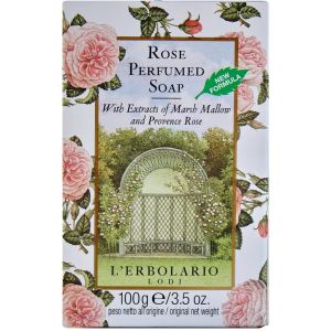 Душистое натуральное мыло Роза L`Erbolario Sapone Al Profumo di Rosa 100 г