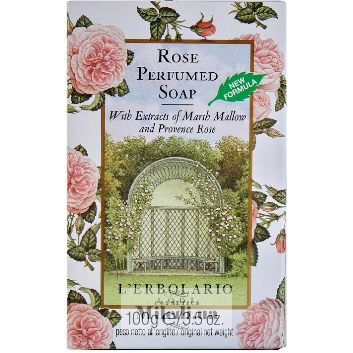 Мило L`Erbolario Троянда ароматне натуральне, 100 г