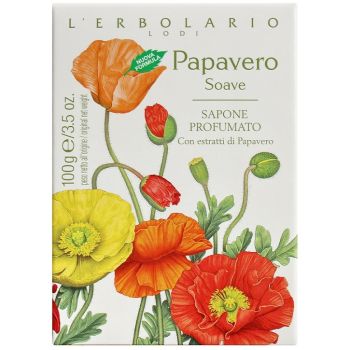 Ароматне натуральне мило Солодкий мак L`Erbolario Papavero Soave Sapone Profumato 100 г