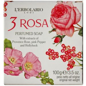 Душистое натуральное мыло Три Розы L`Erbolario Sapone 3 Rosa 100 г