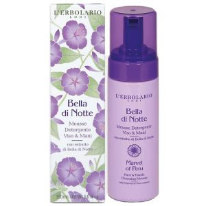 Очищающий мусс пена Чудо Перу L`Erbolario Mousse Detergente Viso & Mani Bella di Notte 150 мл