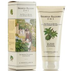 Шампунь-бальзам 2 в 1 на основі касторової олії та гінкго білоба L`Erbolario Shampoo Balsamo 2 in 1 200 мл