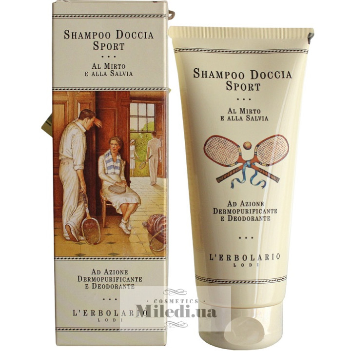 Шампунь і гель L`Erbolario Спорт Shampoo Doccia Sport, 200 мл