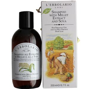 Шампунь для волос на основе проса и сои L`Erbolario Shampoo all'Estratto di Miglio e alla Soja 200 мл