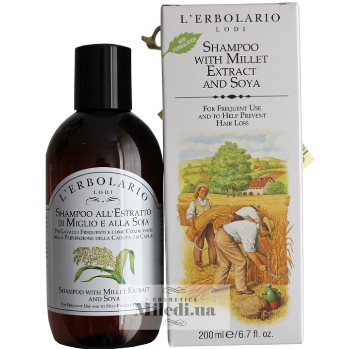 Шампунь L`Erbolario на базі проса та сої, 200 мл