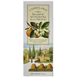Шампунь против перхоти с прополисом L`Erbolario Shampoo Antiforfora alla Propoli 200 мл