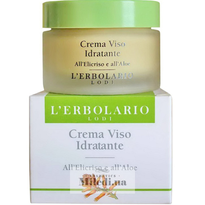 Крем зволожуючий з цмину і алое L`Erbolario Crema Viso, 50 мл