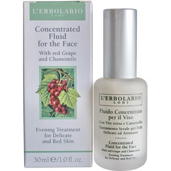 Жидкий концентрат с черным виноградом и ромашкой L`Erbolario Fluido concentrato Viso Vite Rossa & Camomilla 30 мл