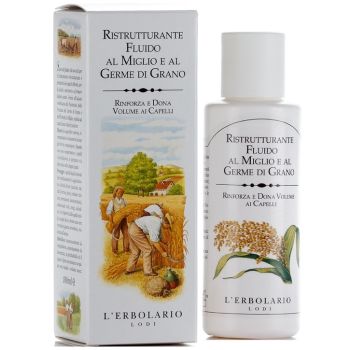 Рідина для відновлення структури волосся L`Erbolario Ristrutturante fluido Miglio e Germe di Grano 100 мл