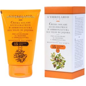 Крем для быстрого загара с маслом жожоба SPF15 L'Erbolario Crema Solare Acceleratrice D'abbronzatura All'Olio di Jojoba 125 мл