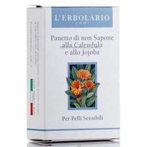 Нещелочное мыло с календулой и жожоба L`Erbolario Panetto Di Non Sapone Alla Calendula e Allo Jojoba