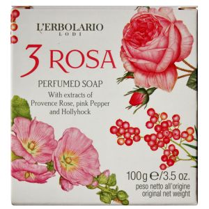 Мыло Три Розы натуральное для тела L`Erbolario Sapone 3 Rosa