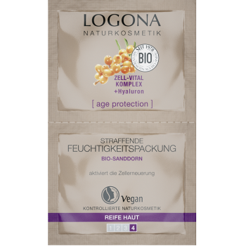 Біо-маска для глибокого зволоження шкіри проти зморшок Logona Protection Firming Moisture Mask 2х7,5ml