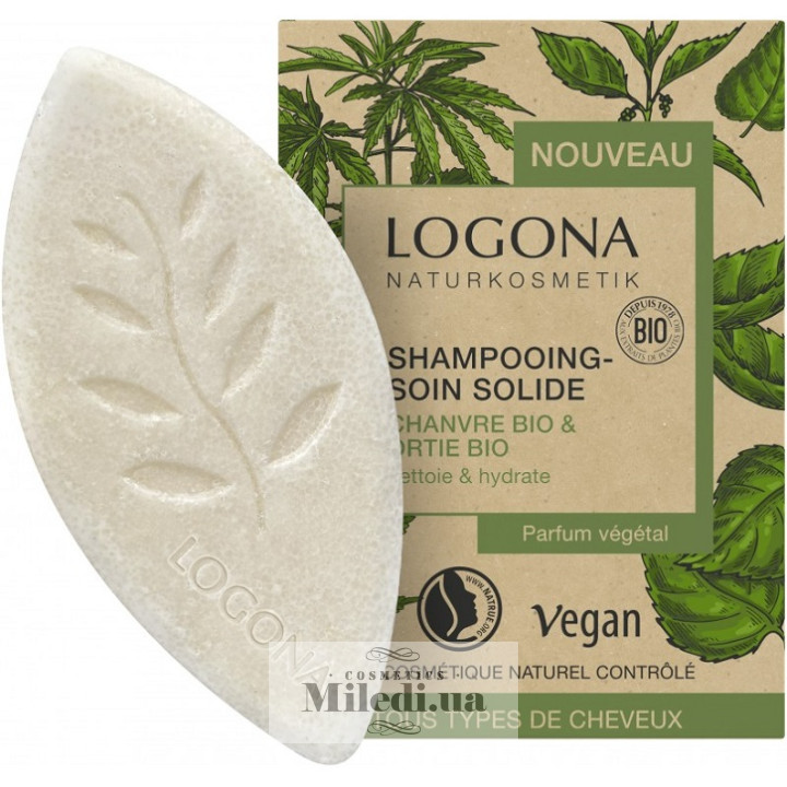 Био-шампунь твердый Logona «Конопля и крапива», 60 г