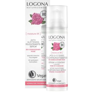 Био-сыворотка для сухой кожи Роза Активное разглаживание и увлажнение Logona Moisture Lift Active Smoothing Moisturizing Serum 30 мл