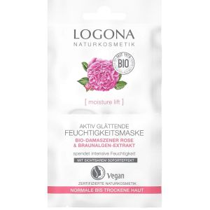Био-маска для сухой кожи Роза Активное разглаживание и увлажнение Logona Moisture Lift Active Smoothing Moisturizing Mask 2х7,5ml