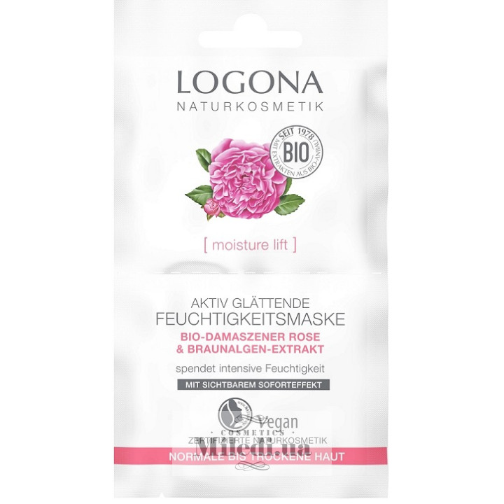 Био-маска Logona «Роза» Активное разглаживание и увлажнение, 2х7,5ml