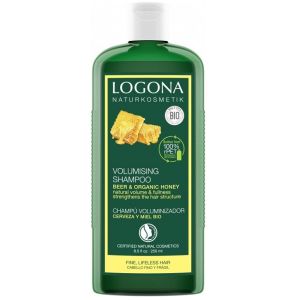 Био-шампунь Logona для объема волос Мед и пиво Hair Care Volume Shampoo Beer & Organic Honey 250 мл