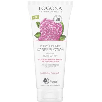 Біо-лосьйон для тіла активний догляд Троянда і масло ши Logona Body Lotion Damask Rose & Shea Butter 200 мл