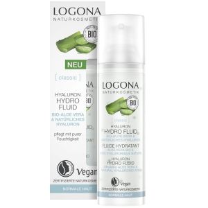 Био гидро-флюид для увлажнения лица с гиалуроновой кислотой и алоэ Logona Classic Hyaluron Hydro Fluid 30 мл