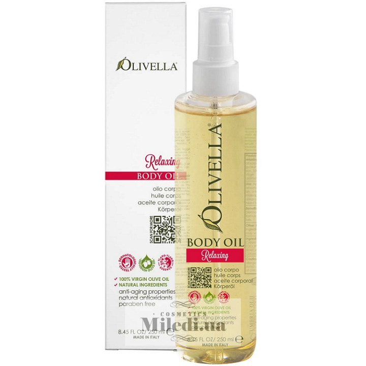 Олія розслабляюча Olivella Body Oil Relaxing на основі оливкової олії, 250 мл