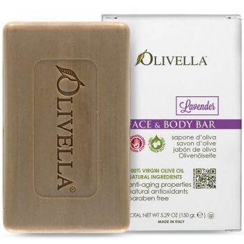 Мыло Лаванда на основе оливкового масла Olivella Face & Body Bar Soap Lavender 150 г