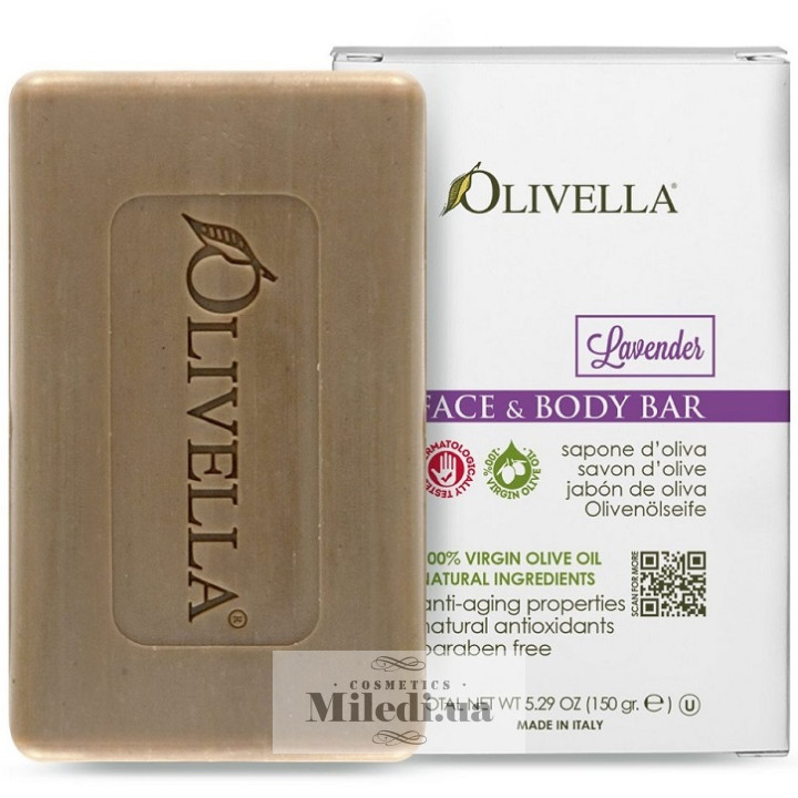 Мыло Лаванда Olivella Face & Body Bar Soap Lavender, 150 г