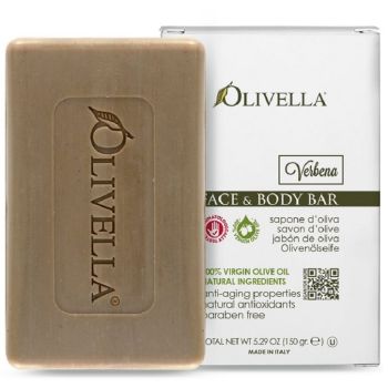 Мило Вербена на основі оливкової олії Olivella Face & Body Bar Soap Verbena 150 г
