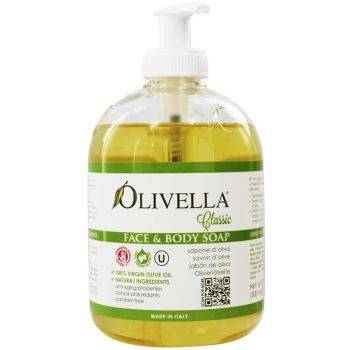 Рідке мило на основі оливкової олії Olivella Face & Body Soap Olive 500 мл