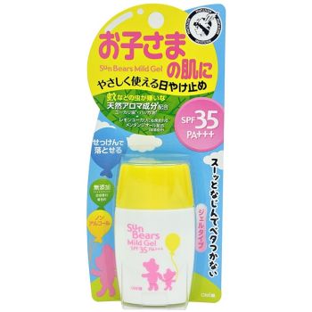 Сонцезахисний санскрін гель для чутливої шкіри Omi Brotherhood Menturm Sun Bears Mild Gel SPF35+ 30 мл