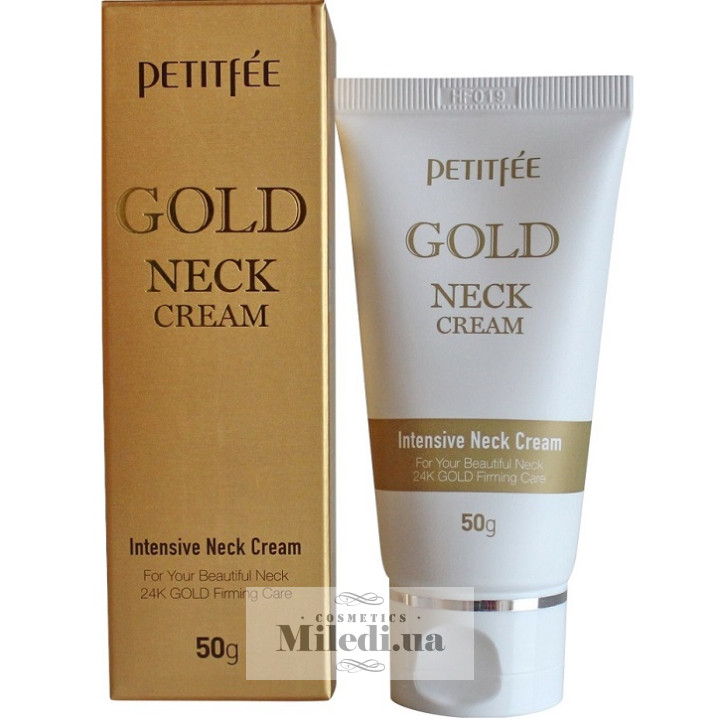 Интенсивный крем Petitfee для шеи и зоны декольте с золотом, 50 мл