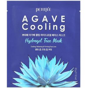 Гидрогелевая охлаждающая маска с экстрактом агавы Petitfee Agave Cooling Hydrogel Face Mask 5 шт