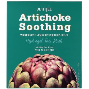 Гидрогелевая успокаивающая маска с экстрактом артишока Petitfee Artichoke Soothing Face Mask 5 шт