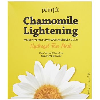 Гідрогелева освітлююча маска з ромашкою Petitfee Chamomile Lightening Hydrogel Face Mask 5 шт