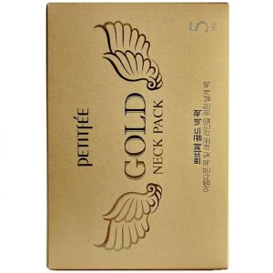 Гідрогелева маска для шиї з плацентою Крила ангела Petitfee Hydrogel Angel Wings Gold Neck Pack 5 шт