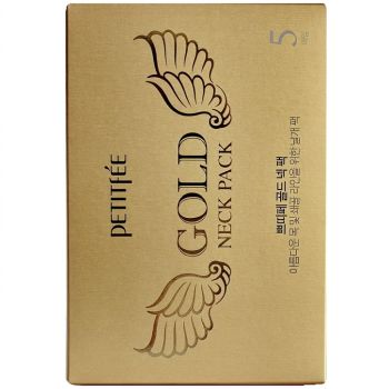 Гідрогелева маска для шиї з плацентою Крила ангела Petitfee Hydrogel Angel Wings Gold Neck Pack 5 шт
